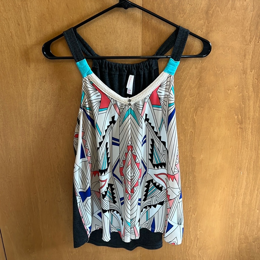 Xhilaration Color Block Tank Top